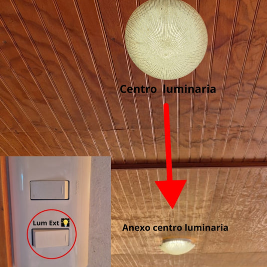 Instalación anexos de centros de luminaria (según canalización)