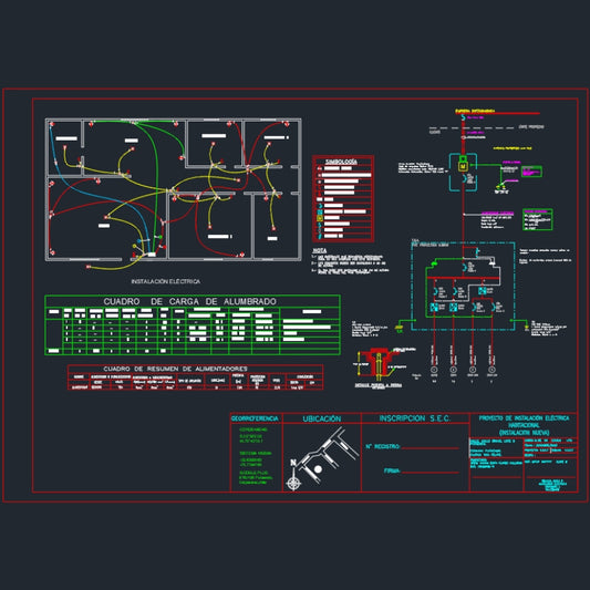 Plano de Instalación Eléctrica Domiciliaria (.DWG)