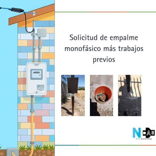 Solicitud de empalme monofásico más trabajos previos